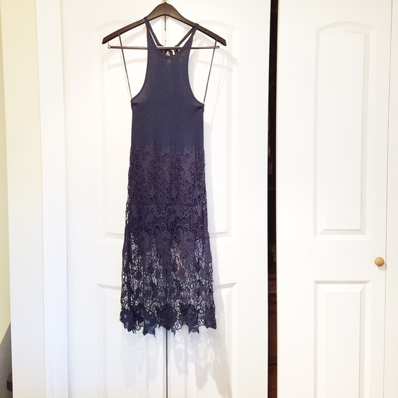 Free People Nora Lace Tank Dress ~ SZ Medium - Picture 5 of 6